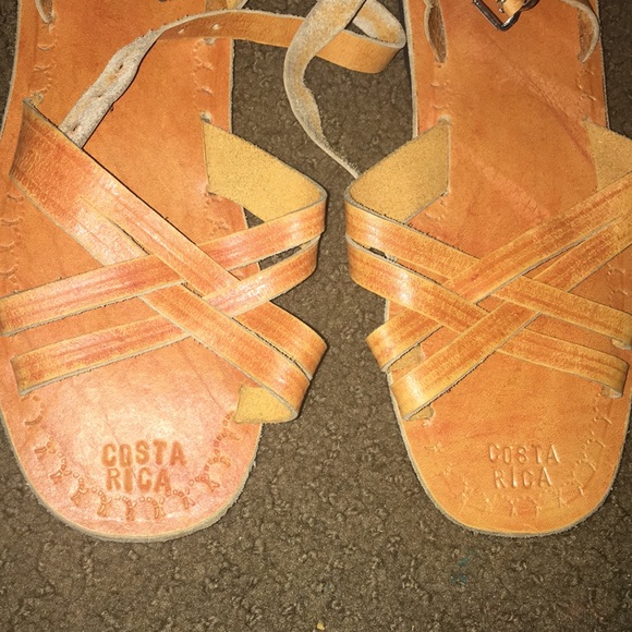 Girls Tan Sandals From Costa Rica - Picture 2 of 4